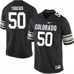 Home Black Jake Yurachek #50 Colorado Buffaloes Men Official NCAA Football Jersey -Hot Sale