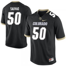 Black Va'atofu Sauvao #50 Colorado Buffaloes Men Alumni High School Football Jersey -Hot Sale