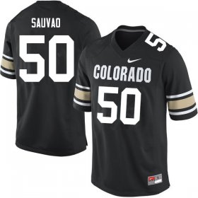 Home Black Va'atofu Sauvao #50 Colorado Buffaloes Men Official NCAA Football Jersey -Hot Sale