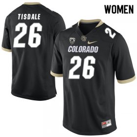 Black Vito Tisdale #26 Colorado Buffaloes Women Alumni High School Football Jersey -Hot Sale