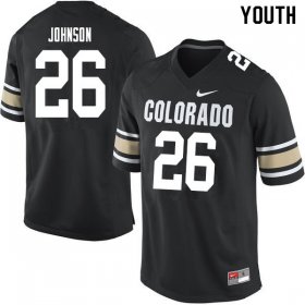 Home Black Dustin Johnson #26 Colorado Buffaloes Youth Alumni High School Football Jersey -Hot Sale