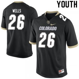 Black Carson Wells #26 Colorado Buffaloes Youth Alumni High School Football Jersey -Hot Sale