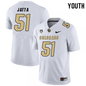 White Isaiah Jatta #51 Colorado Buffaloes Youth Official NCAA Football Jersey -Hot Sale