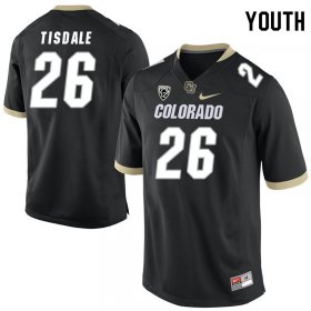 Black Vito Tisdale #26 Colorado Buffaloes Youth Alumni High School Football Jersey -Hot Sale