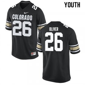 Home Black Isaiah Oliver #26 Colorado Buffaloes Youth Official NCAA Football Jersey -Hot Sale